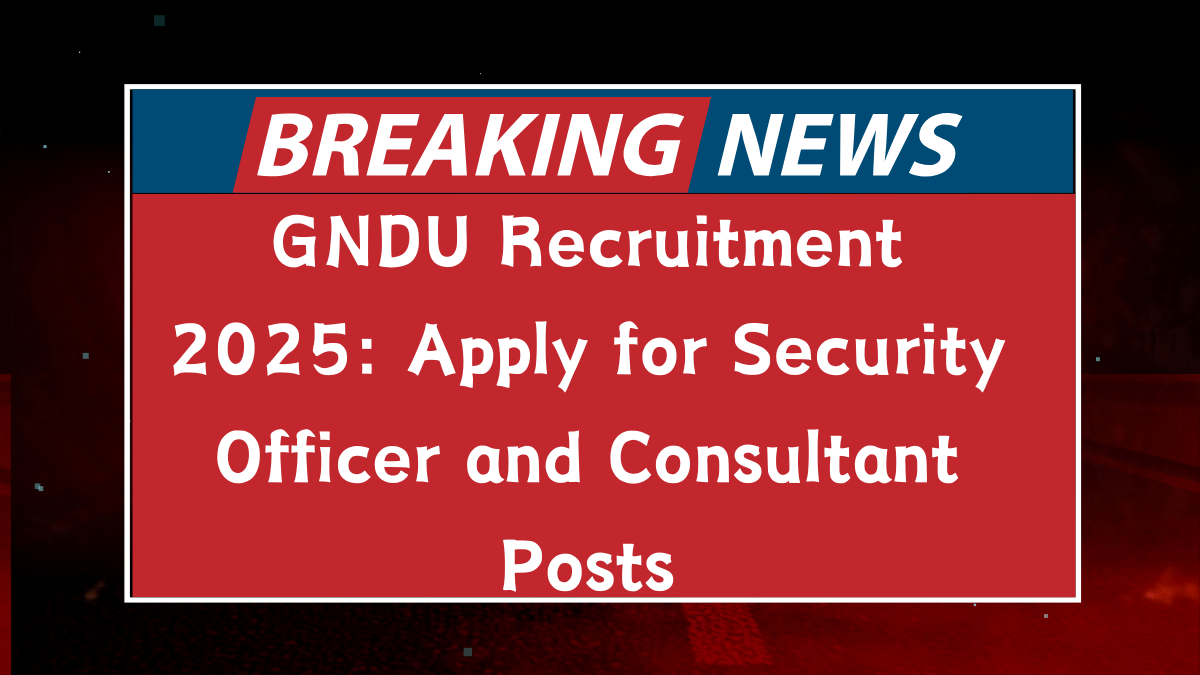 GNDU-Recruitment-2025