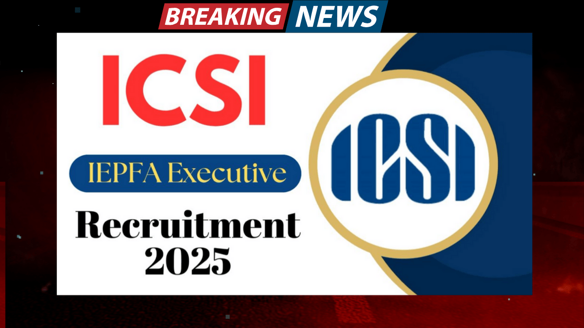 ICSI IEPFA Executive Recruitment 2025