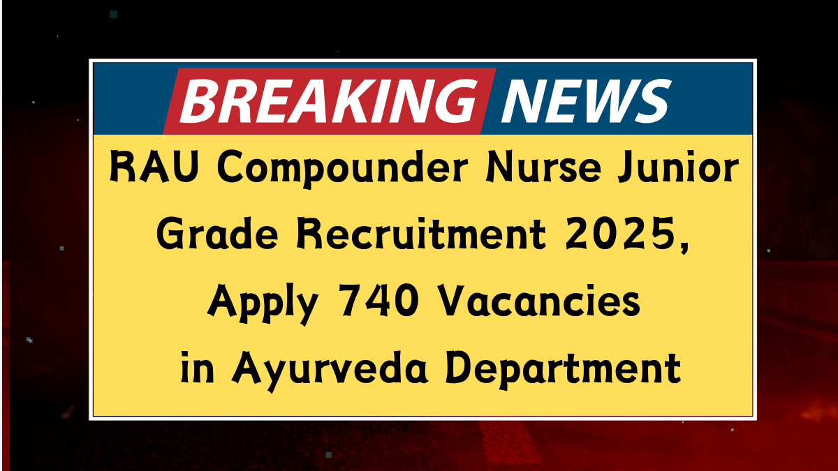 Compounder Nurse Junior Grade Recruitment 2025